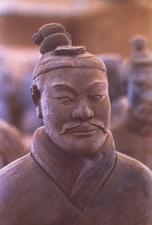 Terracotta Warrior wearing his battle dress